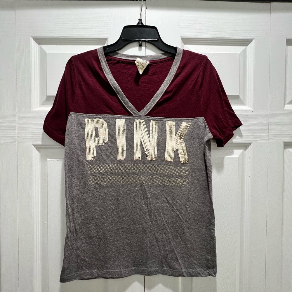 Pink sequin T-shirt